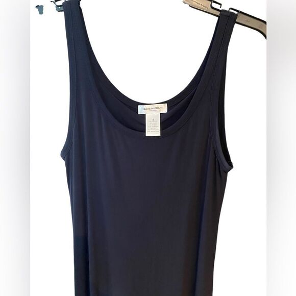 Isaac Mizrahi Sz S Black Fit Flare Tank Style Swing Beach Evening Stretch Dress - Picture 3 of 6